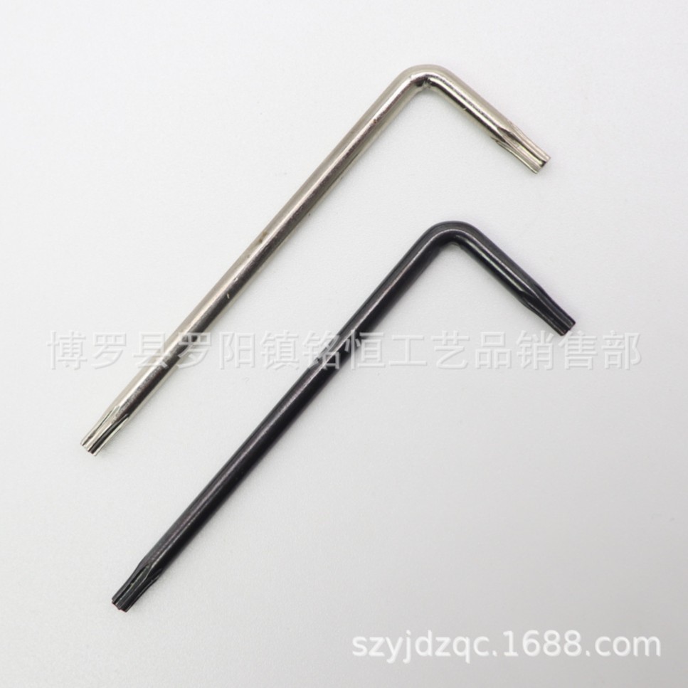 Extended T10 hole box wrench, L-shaped T10 box wrench, T10 hole box wrench, T10 wrench full figure