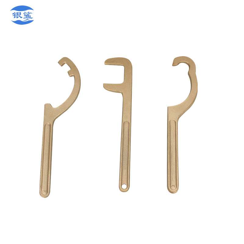 Marine F-shaped crescent fire hydrant wrench, pure copper and iron wrench, central island national standard fire hydrant hose with box wrench Application Scenario