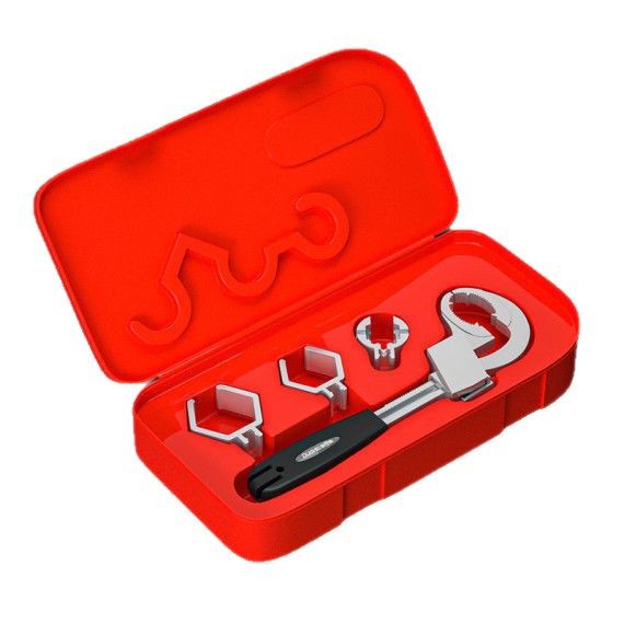 Large opening pipe wrench for bathroom sink, sewer pipe disassembly and assembly, movable wrench, new type of aluminum alloy tool Item Picture