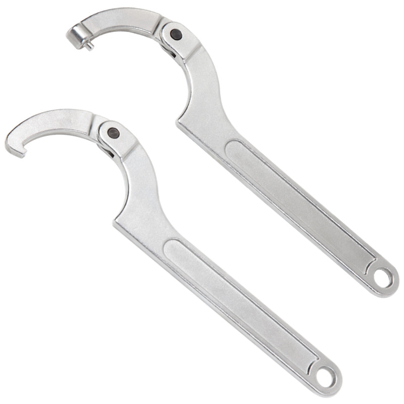 Tian Da Xin Gong Crescent C-type adjustable round head and square head hook wrenches, German style TD1205D and TD1207D Item Picture
