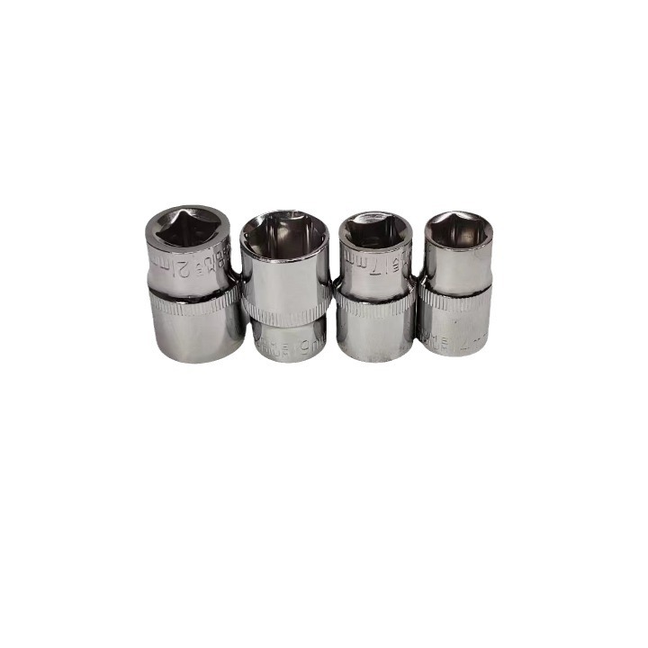 Full-specification Dafei 1/2 mirror chrome-vanadium steel hexagonal chrome-plated socket wrench socket wrench for removing hexagonal screws Item Picture