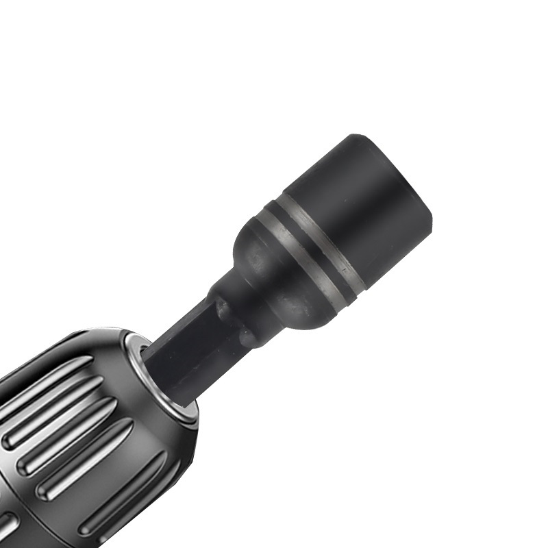 Strong magnetic hand electric drill socket hexagonal color steel tile self-tapping screw tail thread socket drill tail thread wrench 8mm extended details Picture