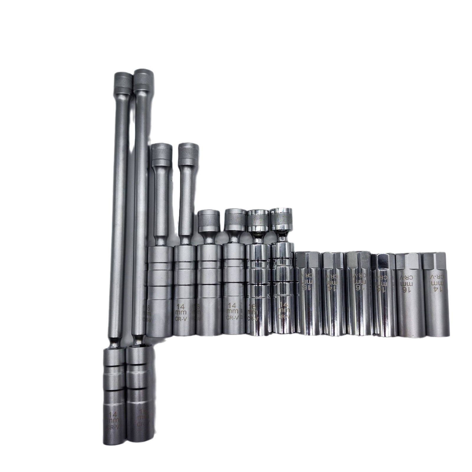 Magnetic ultra-thin 3/8 universal spark plug sleeve CR-V chromium-vanadium steel heat-treated anti-rust sleeve for spark plug disassembly Item Picture