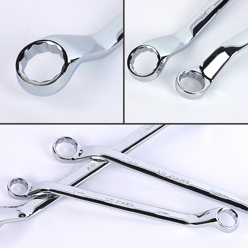 Double-ended box wrench, multi-functional mirror double-ended wrench, chrome-vanadium steel household hardware auto repair wrench set wholesale Specification drawing