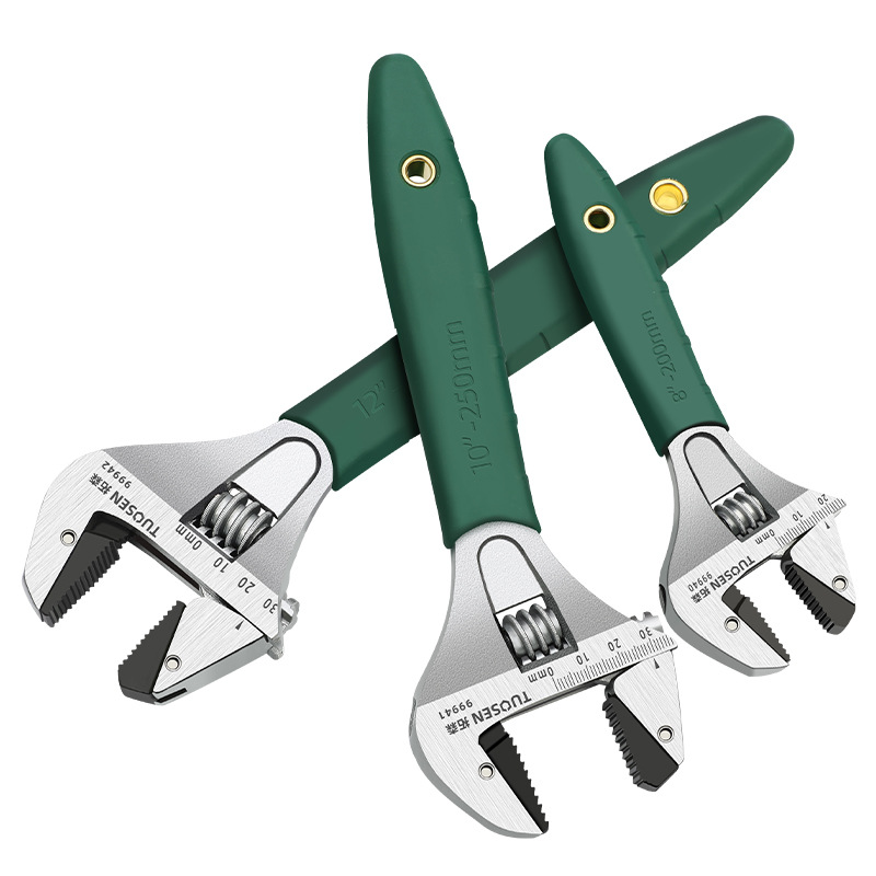 Tosen adjustable wrench, universal adjustable wrench tool, complete adjustable wrench, large opening, multi-functional, genuine small board Item Picture