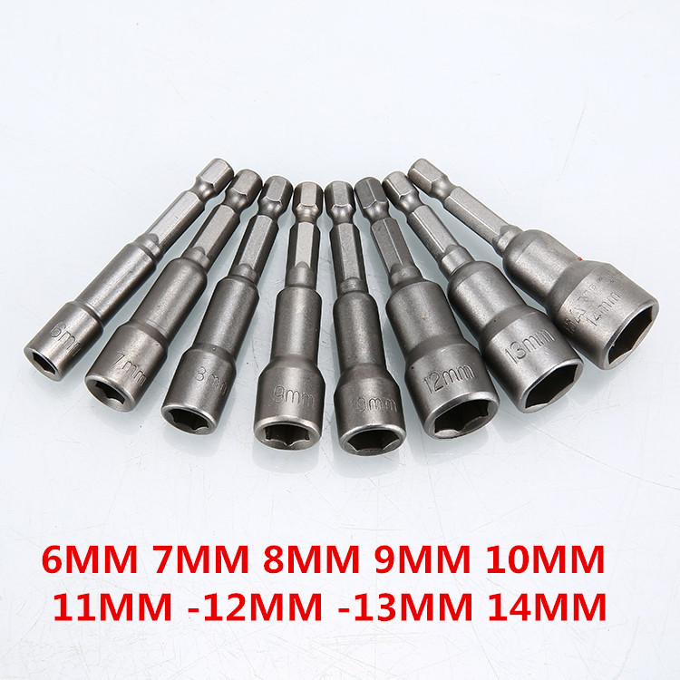 Magnetic sleeve set, electric drill accessories, rechargeable drill, air wrench, electric screwdriver sleeve, hexagonal sleeve set Application Scenario