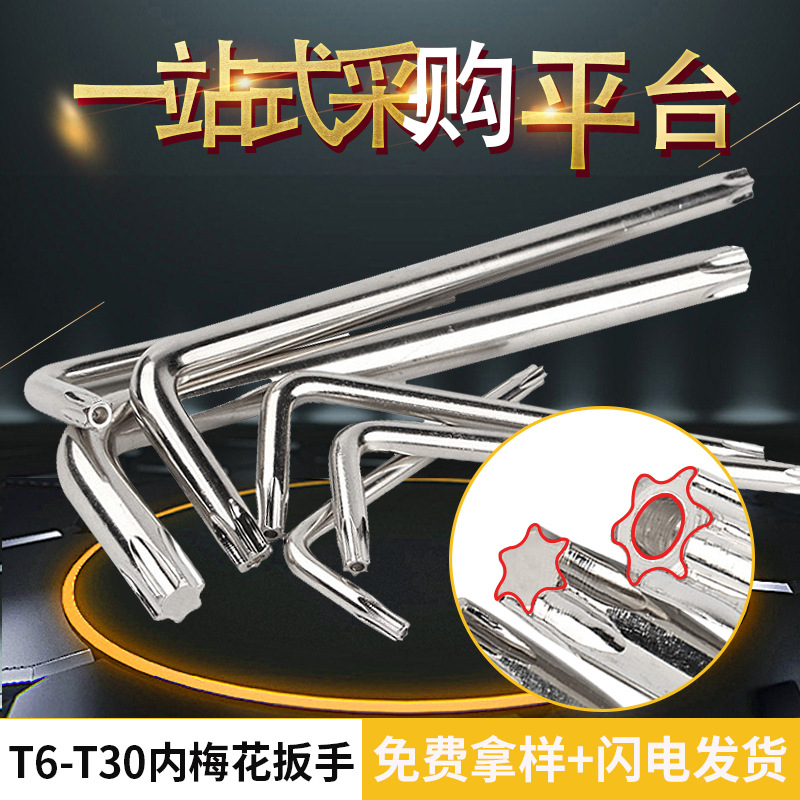 T6/T8/T10 double-head hex socket wrench with pattern, hexagonal screwdriver with holes, T15/T20/T25/T30 details Picture