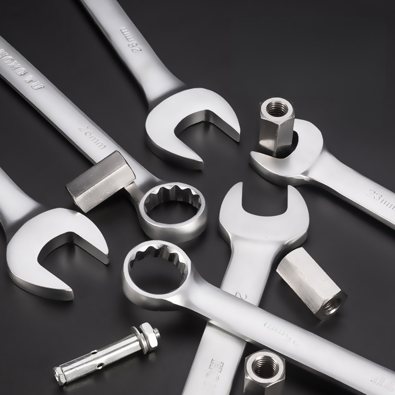 Hongtu Extended Plum Blossom-shaped open-end dual-purpose wrench, fixed-head wrench, Maintenance Tool set, wrench 8 24 6- Xianxue full figure