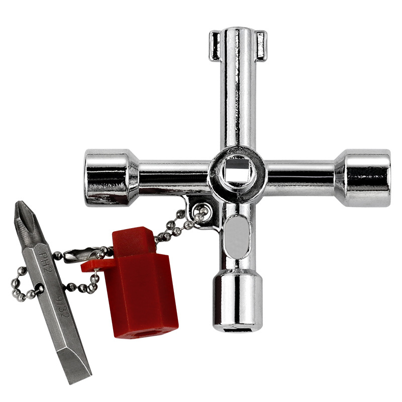 Four-in-one internal triangle and four-corner key wrench, elevator electrical control cabinet, platform screen door, valve key with cover undefined