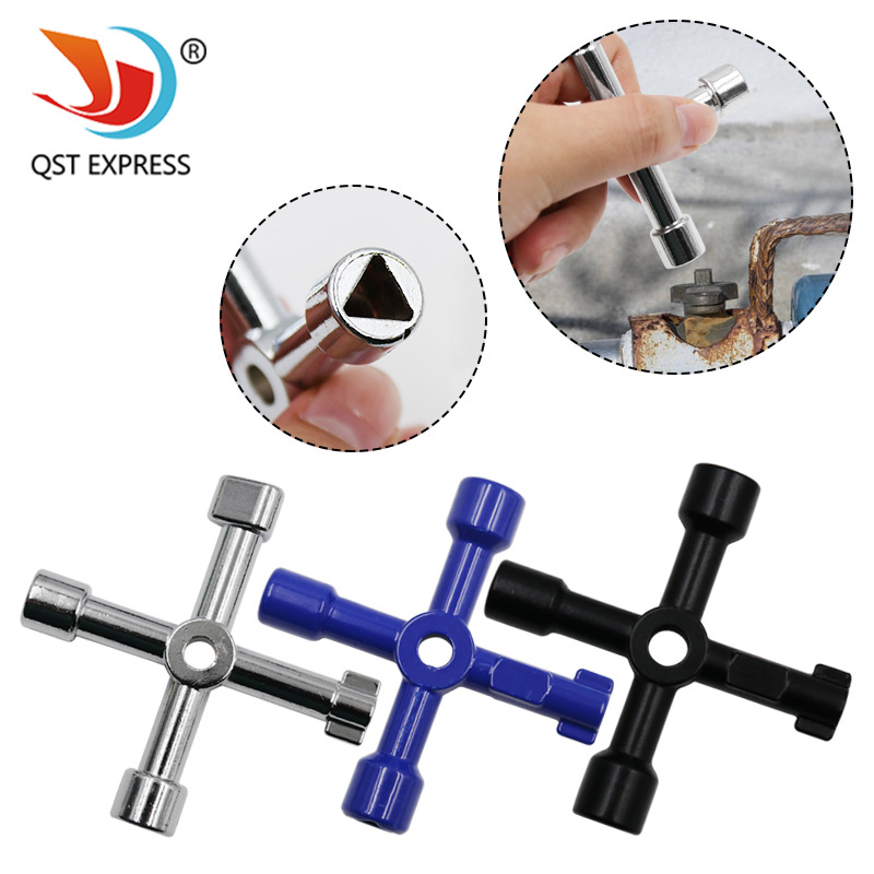 Multi-purpose electric control cabinet, triangular key wrench, elevator water meter valve, cross-shaped square hole key full figure