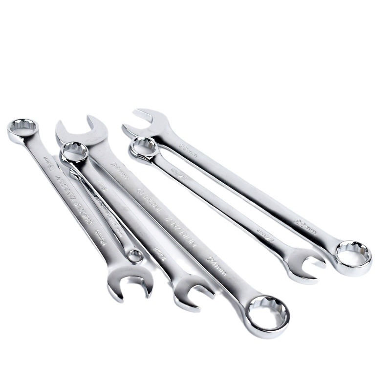 Mirror-finish opening plum blossom double-ended wrench, multi-functional dual-purpose wrench, hardware auto repair tools wholesale Item Picture