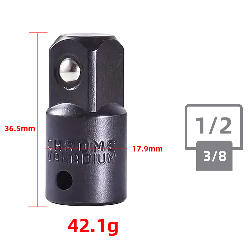Fake pneumatic sleeve 1/2 large flying rotation 3/8 medium flying rotation 1/4 small flying mutual conversion joint quick ratchet wrench accessory undefined