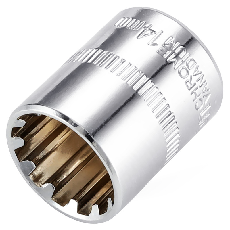 keycon Jinkai 1/4 socket tooth profile 12-angle sleeve small fly short sleeve, metric 4-14mm Item Picture