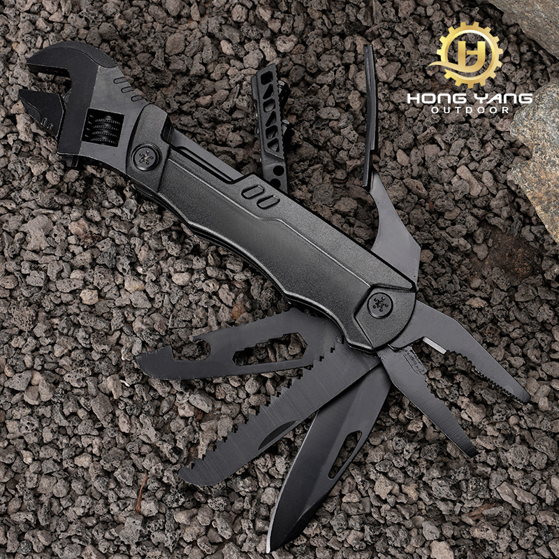 Wholesale of outdoor multi-functional adjustable wrenches, pliers, portable folding multi-purpose wrenches, screws and household combination tools full figure
