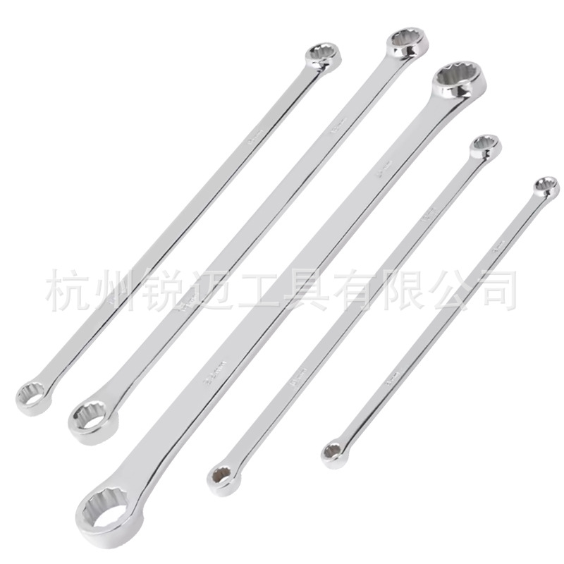 Extended four-wheel alignment wrench, box wrench, extra-long double-head flat aviation wrench, auto repair and machine repair tool set Item Picture