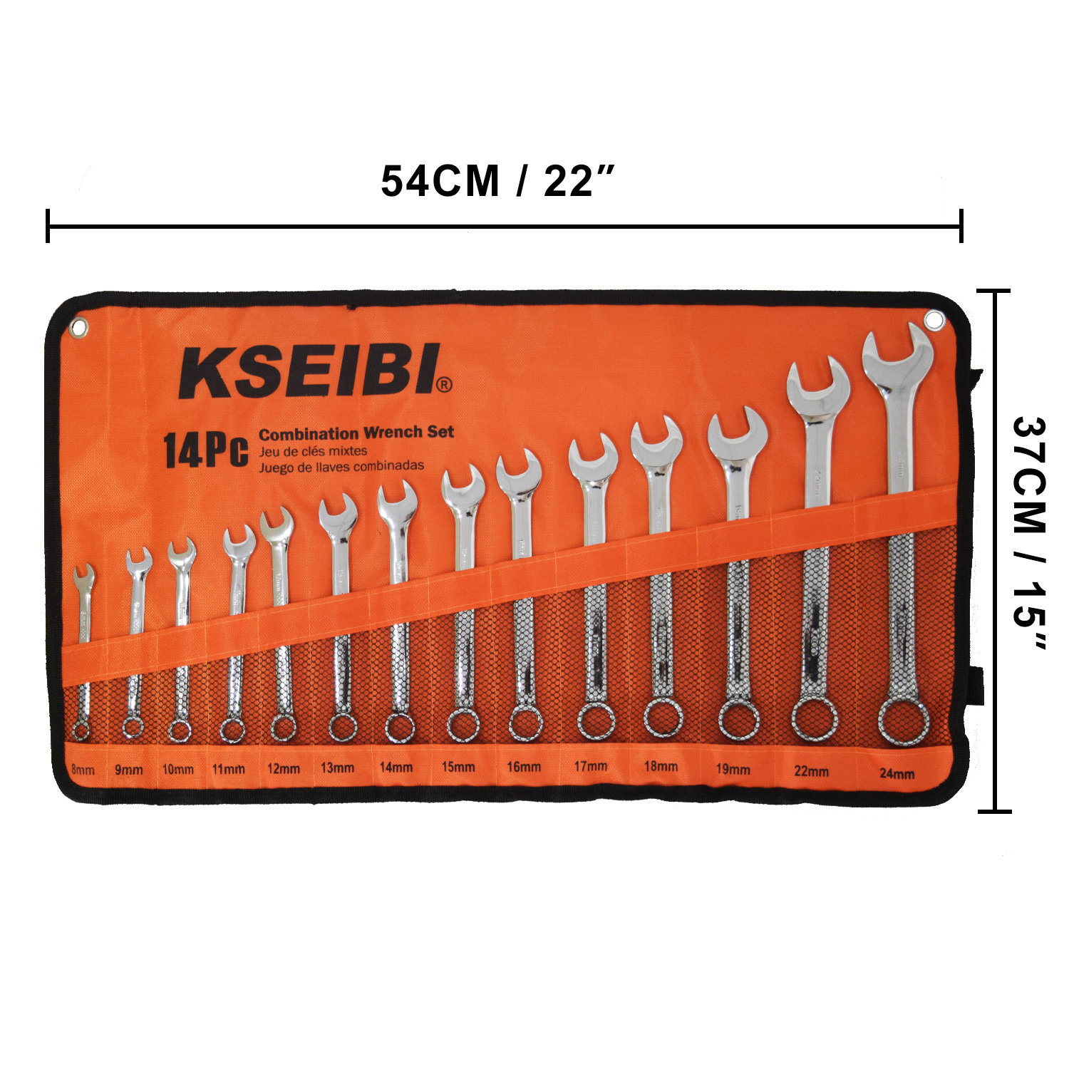 Chromium-vanadium steel dual-purpose rigid wrench set, multi-specification mirror surface plum blossom opening dual-purpose wrench, auto repair hardware tools undefined