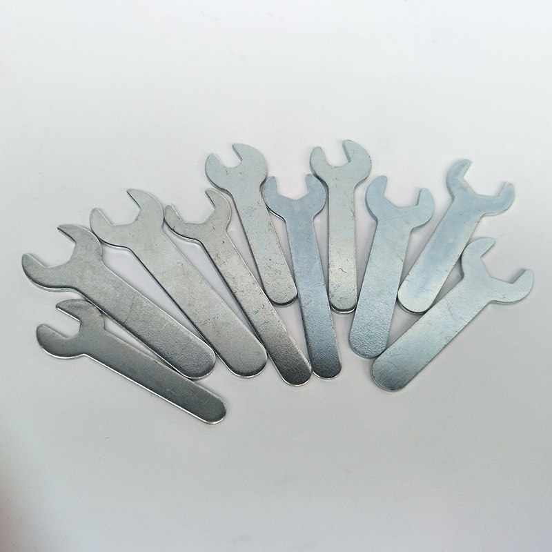 Factory direct supply of stamping wrench matching tools, single-head open-end wrench, simple iron sheet small wrench details Picture