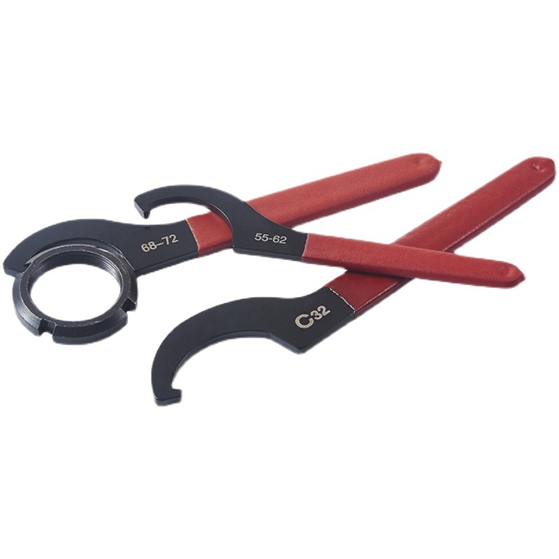 Crescent wrench, hook wrench, ER semi-round nut wrench, water meter cover hook, shock absorber wrench, cylinder C-shaped wrench Item Picture