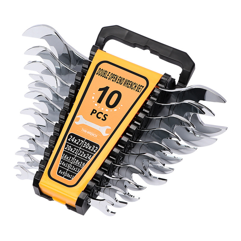 Industrial-grade thin wrench double-head opening machine hand mirror thin plate high hardness eight-piece or ten-piece set combination set undefined