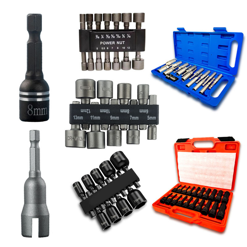 Cross-border 9/14 set of hexagonal socket nozzles, nuts, screwdrivers, drill bits, adapters, power tools, wrenches, screws full figure
