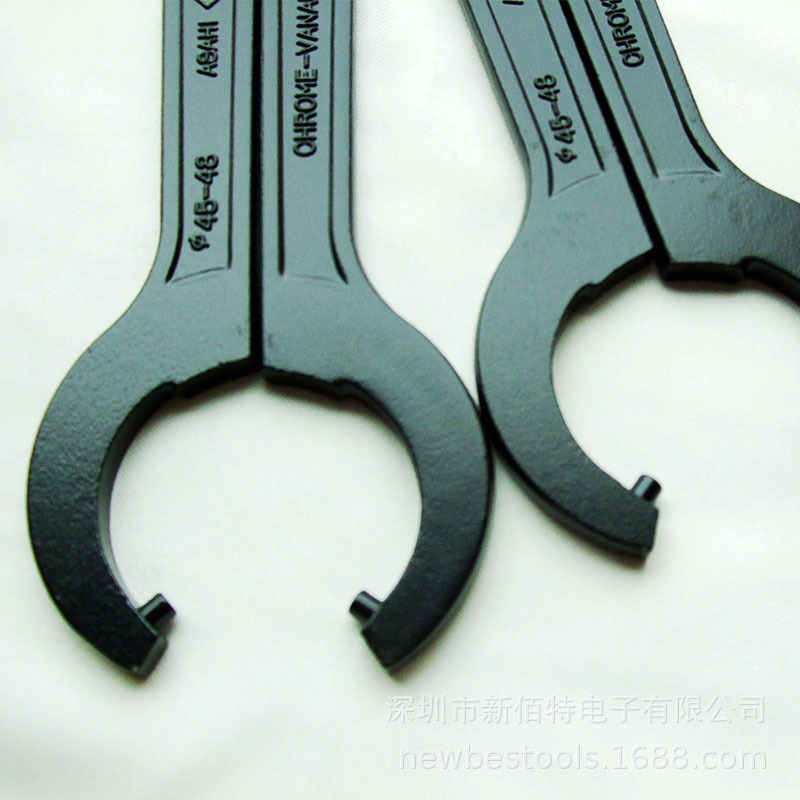 Hook wrench FP4042 water meter cover hook wrench, multi-functional machine repair crescent wrench, high carbon steel A full figure