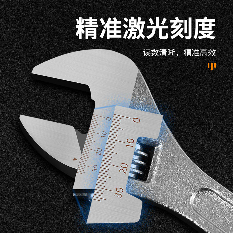 8-inch adjustable wrench, universal adjustable wrench, 12-inch open wrench set, complete set of adjustable wrenches Specification drawing
