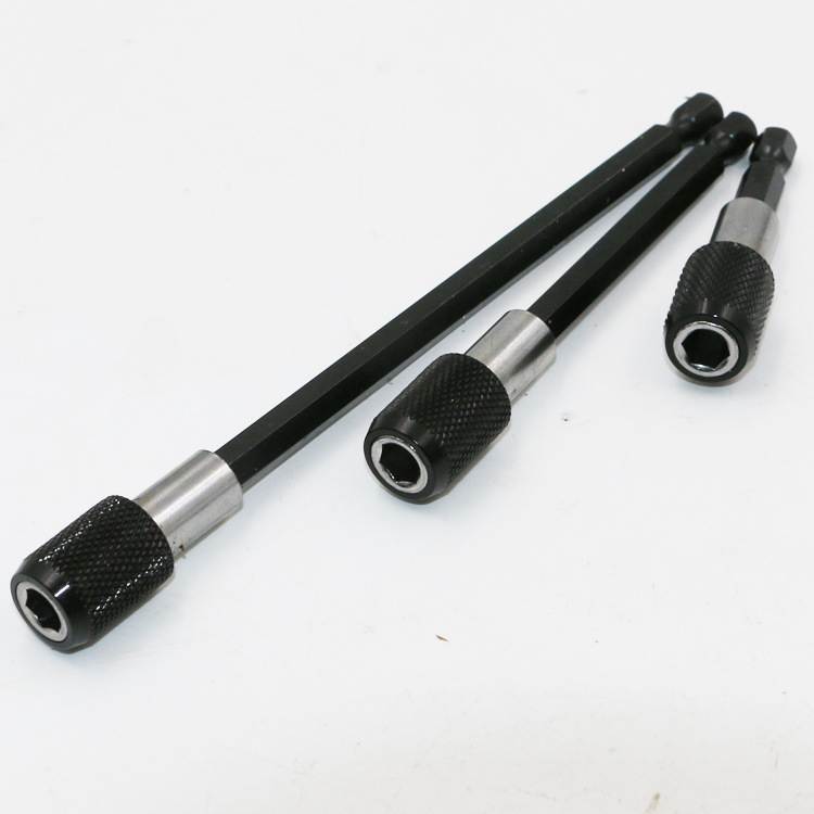 Cross-border hexagonal quick-release self-locking connecting rod extension rod, electric drill screwdriver extension quick transfer rod, batch head extension rod Specification drawing