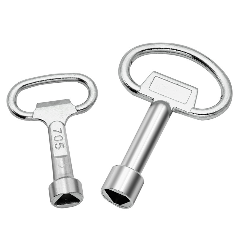 Multi-purpose triangular key, tap water valve, triangular wrench, motor box cabinet door, elevator door lock valve key Item Picture