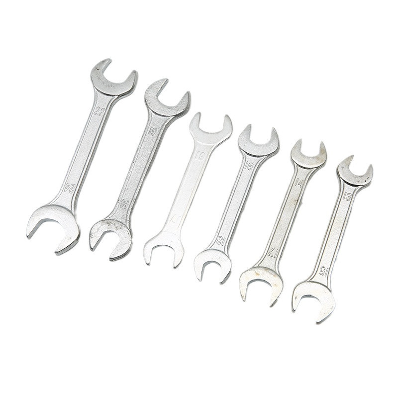 Double-ended open-end wrench, double-ended open-end wrench, auto repair hardware tools, open-end open-end wrench, dual-purpose wrench set details Picture