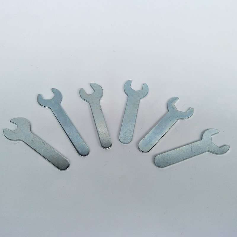Factory direct supply of stamping wrench matching tools, single-head open-end wrench, simple iron sheet small wrench Specification drawing