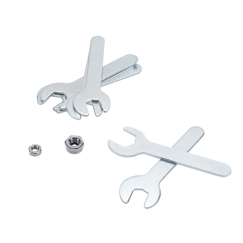 Open wrench, household bathroom furniture ultra-thin sheet factory wholesale, galvanized one-time matching single and double head simple wrench Item Picture