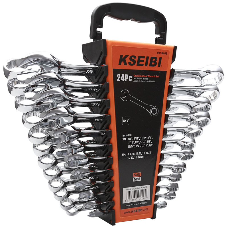 Wholesale plum blossom open-end dual-purpose fixed wrench set, household auto repair machine repair multi-functional hardware wrench undefined