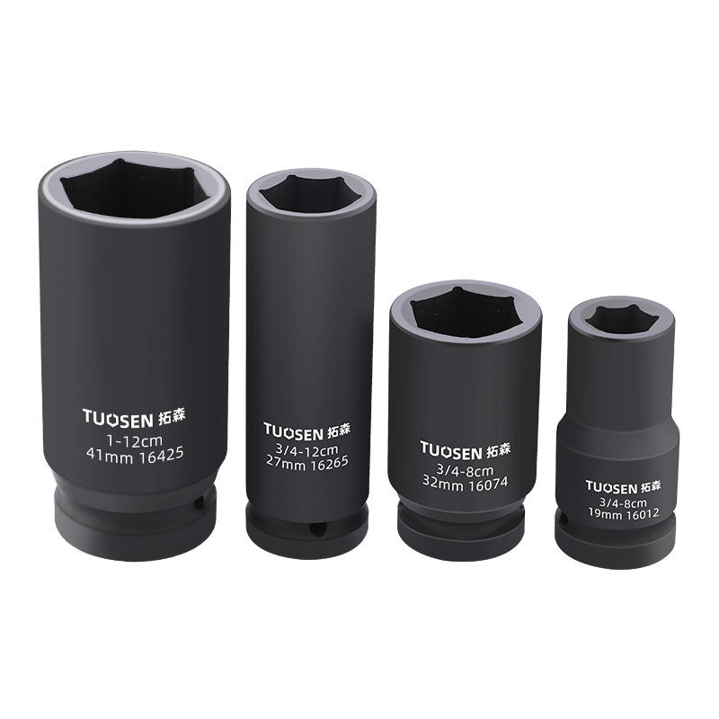 19mm pneumatic gun sleeve, 3/4 inch pneumatic gun head, heavy-duty hexagonal 80-120 long pneumatic gun pneumatic sleeve, 17-41mm Item Picture