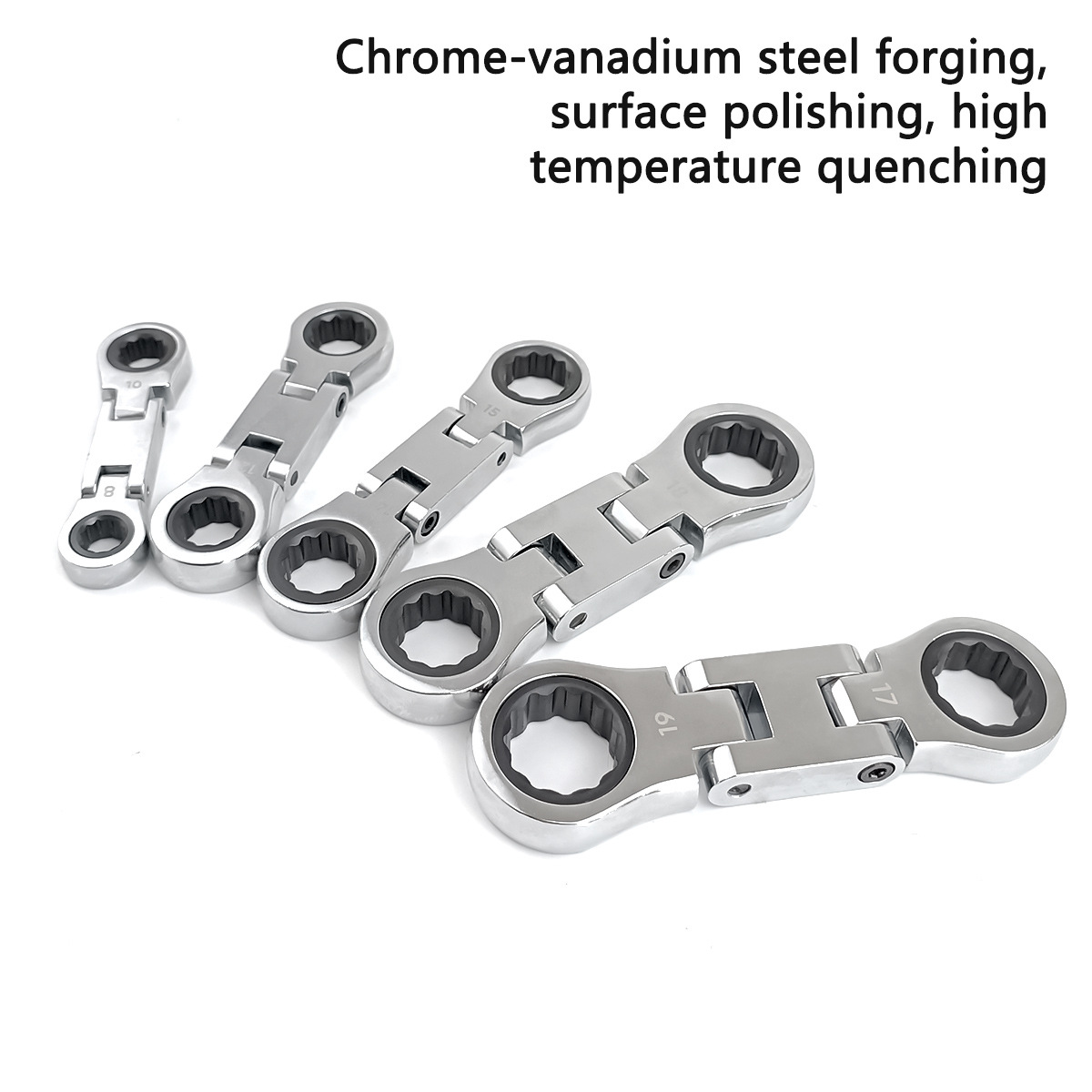 The 5pcs mini double-head ratchet wrench and mini auto repair wrench are portable, easy to use and durable full figure