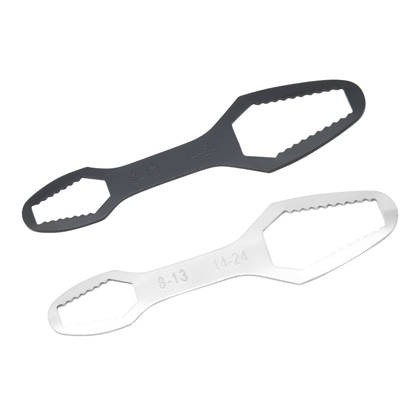 New self-tightening multi-functional universal wrench, square tube universal plate, universal good double-head mechanical plum blossom glasses plate Item Picture