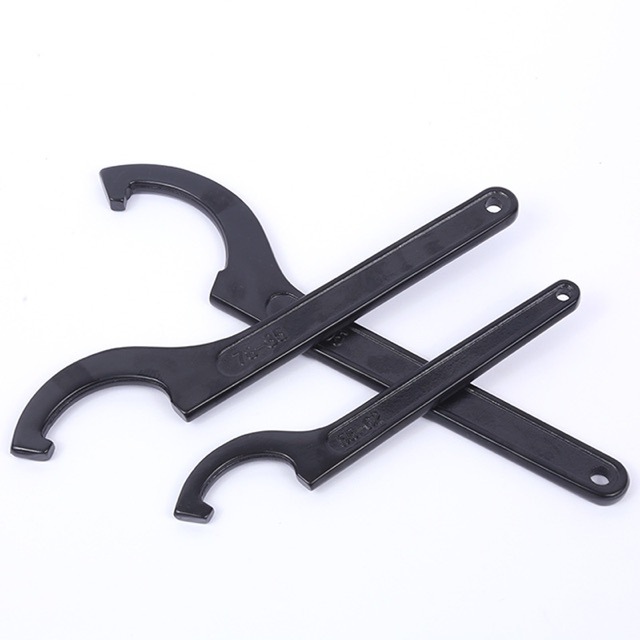 Wholesale electrician and plumber repair crescent wrench, hook wrench, round nut, side hole hook, household water meter cover wrench Specification drawing
