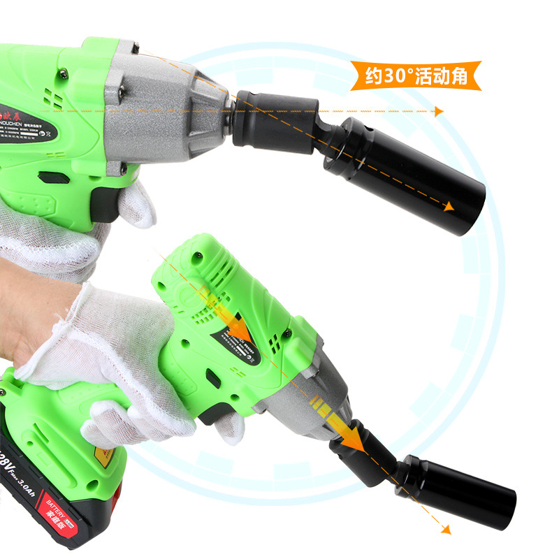 Wind cannon pneumatic universal joint, 360-degree rotation, large, medium and small flying universal joint, electric wrench socket, accessory set details Picture