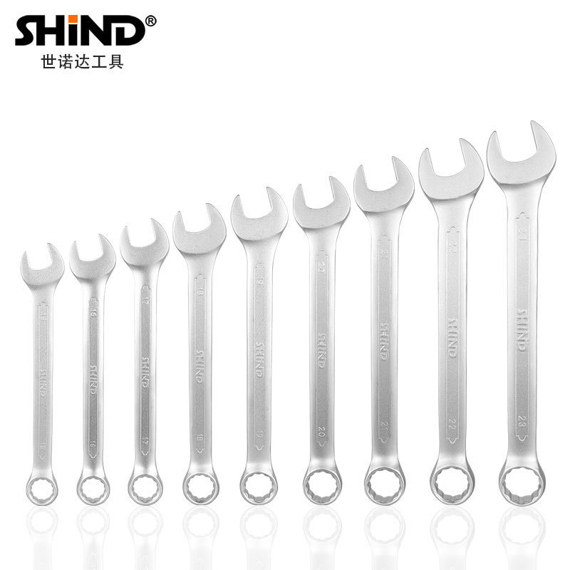 Shinoda dual-purpose wrench, double-head open-end plum blossom open-end wrench, hardware auto repair wrench hand tool workshop full figure
