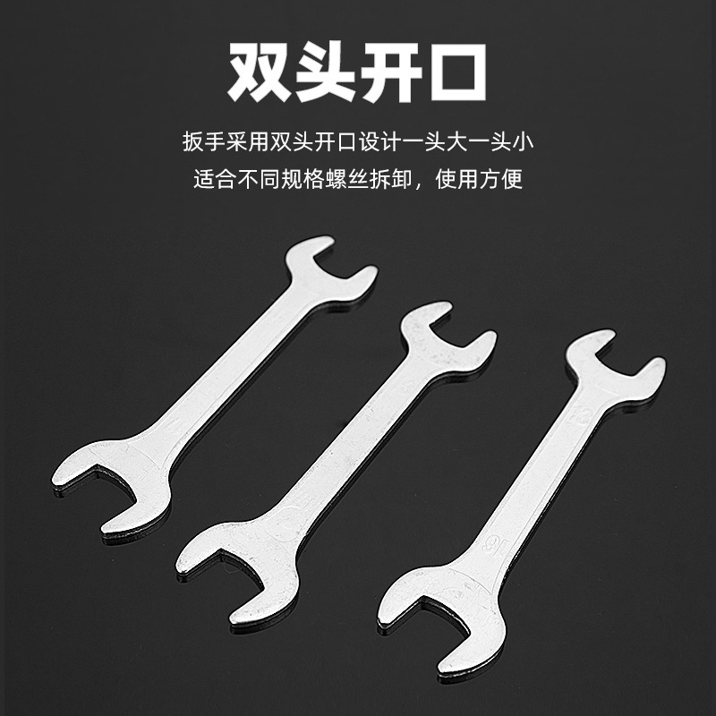 Factory direct supply of matching open-end wrenches, double-ended manual open-end wrenches, dual-purpose stamping simple closed-end wrenches wholesale Application Scenario
