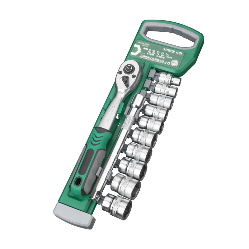 Wolfan ratchet wrench tool set 12-piece socket, Dafei Zhongfei mirror socket head wrench auto repair set Item Picture