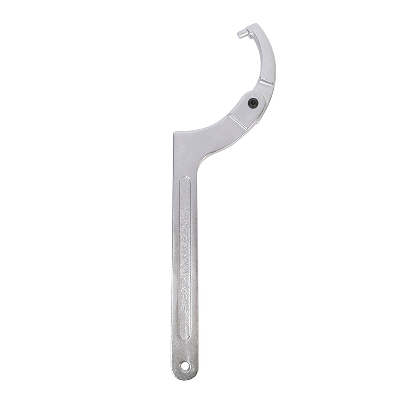 Youdaoplaceholder0 crescent wrench square hole adjustable hook type movable hook head wrench round hole for tightening round nuts round hole crescent wrench Item Picture