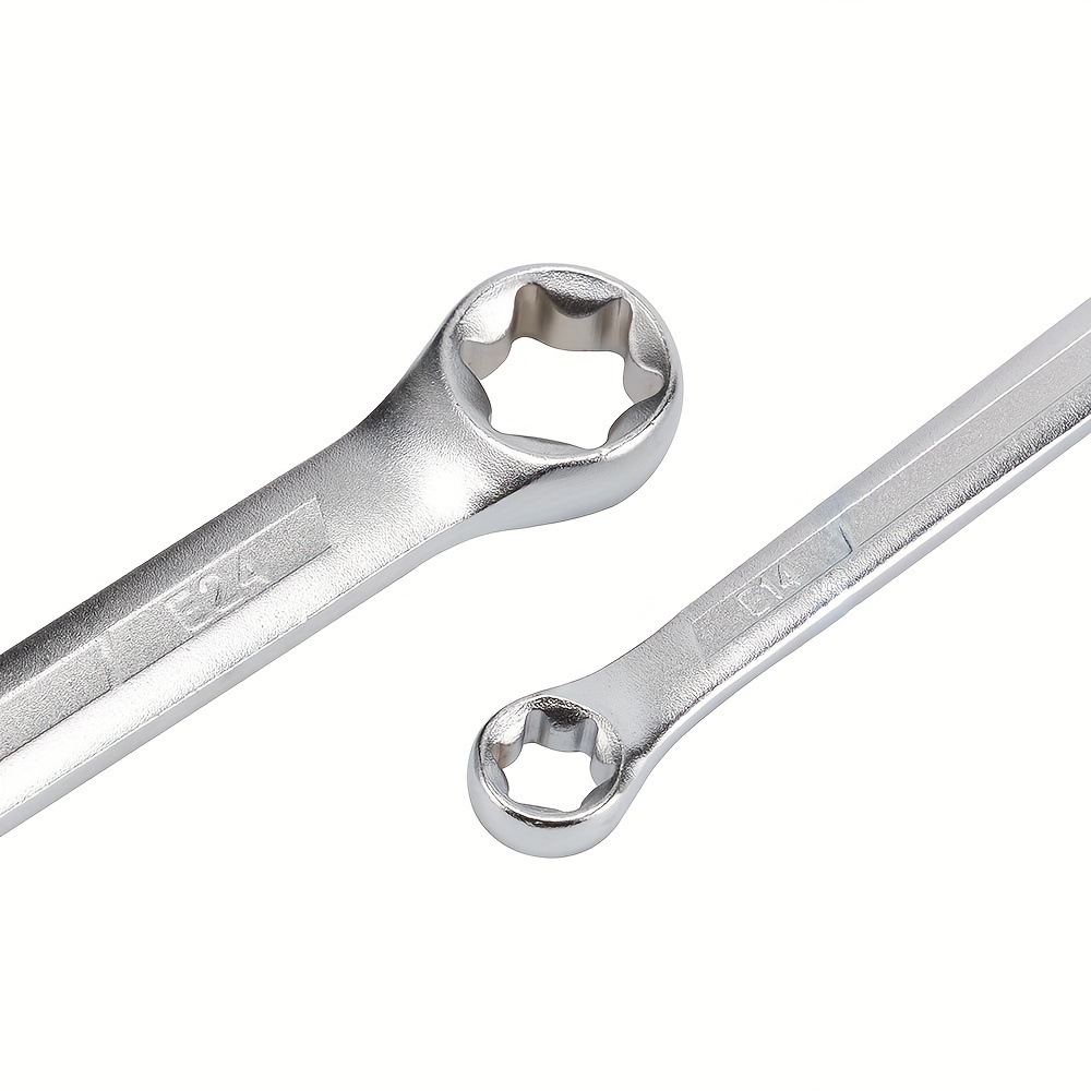 Direct purchase of sandblasting E-type wrench double-head hexagonal plum blossom type auto repair tool set from the manufacturer Specification drawing
