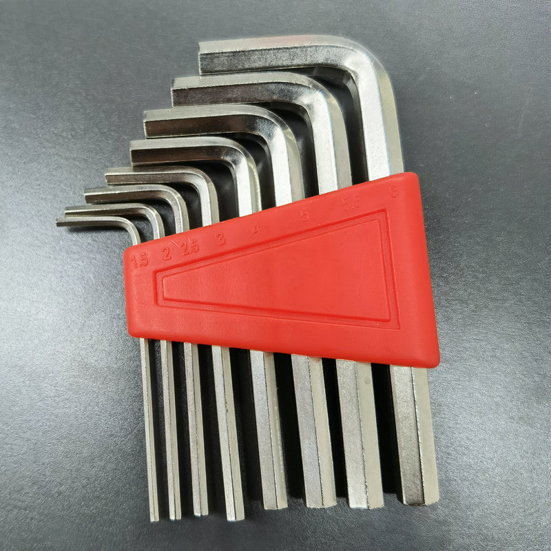 Niu Li L-shaped Allen wrench 8-piece set with ball joint, multi-functional household hardware accessory tool, nickel-plated and hardened undefined