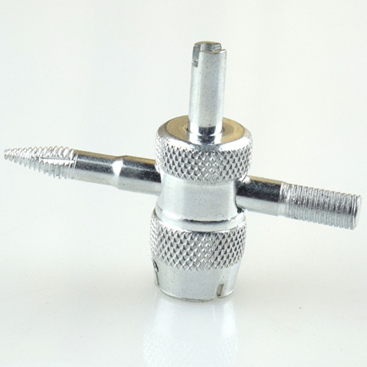 Four-in-one valve core wrench, valve key switch, car tire, electric bike, bicycle air release tool details Picture