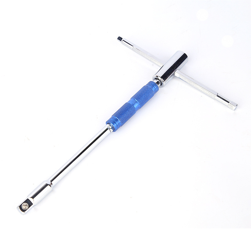 Three-purpose T-shaped rod, socket, extension rod, wrench socket, universal connection rod, bending rod, connecting rod, tool, mid-flying extension rod Application Scenario