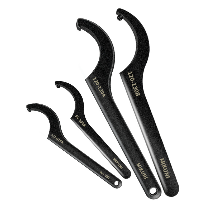 Japanese-style side-hole water meter cover square head nut adjustable hook-shaped crescent wrench flexible hook-shaped eight poles Item Picture