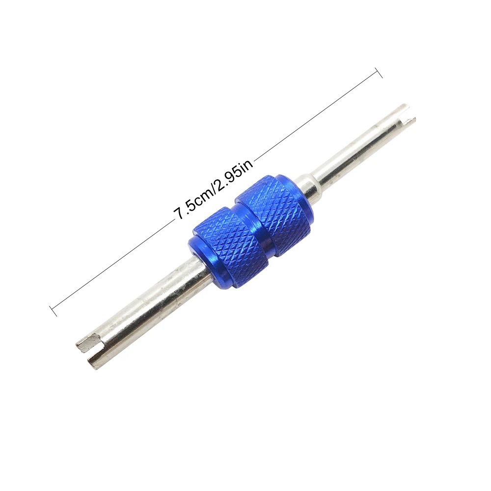 Aluminum alloy color car air conditioning valve core wrench, double-head installation tool, valve core disassembly screwdriver Specification drawing