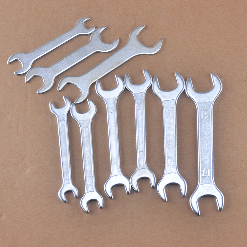 Open-end wrench, sheet metal stamping open-end wrench, bicycle wrench, double-ended open-end wrench, fixed wrench full figure
