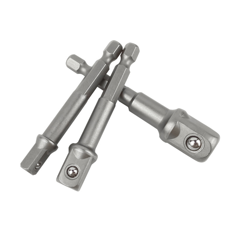Hexagonal handle to square joint socket connection rod, electric wrench socket head connection conversion rod, hand drill joint Item Picture