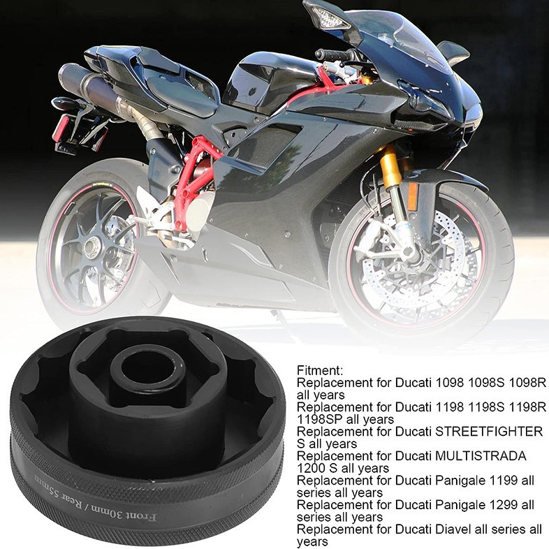 55mm+30mm wheel nut socket tool is compatible with Ducati 1098 1198 1199S nut sockets Specification drawing